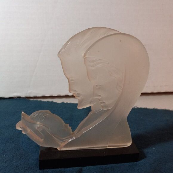 Vintage Lucite/Plastic Holy Family Silhouette Cottagecore Grandmacore Country - Picture 1 of 7